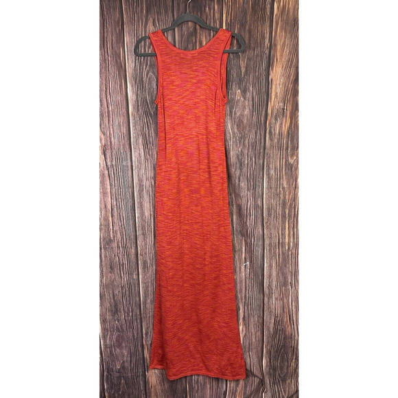 LOFT Sweater Knit Maxi Dress Sleeveless Orange Red Size Large Petite LP - Picture 4 of 7